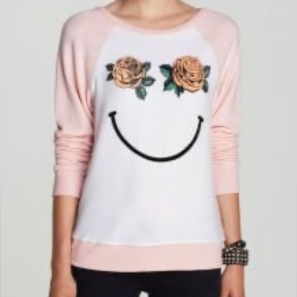 Wildfox Happy Roses Sweatshirt Large